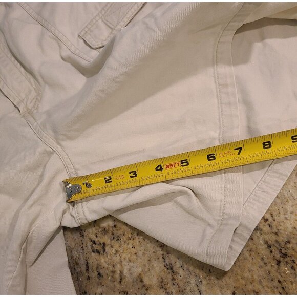 Vintage FADED GLORY Cargo Shorts Missy Size 18 Khaki Tan VTG Y2K High Rise - Picture 5 of 14
